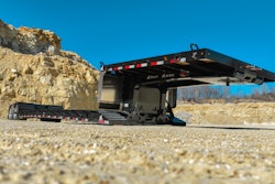 The XL Knight 80 MFG Trailer offers 29 ft. of main deck loading space and a loaded deck height of 18 in. for versatile hauling.