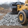 To ensure nothing gets stuck within the deep tread, engineers utilize stone rejector platforms for the gaps to prohibit materials from being lodged within the tread.
