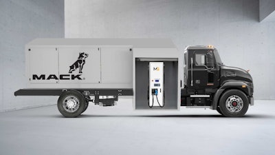 The off-grid charging system will consist of a generator powered by renewable propane and 120 kW charger.