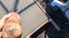 Coca-Cola and Exposed Pea Gravel Concrete Finish