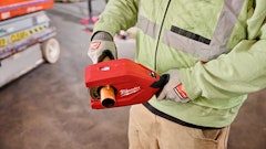 The Milwaukee M12 Brushless Copper Tubing Cutter automatically adjusts diameter to cut Type K, L and M copper pipes from 1.375 to 2.125 in. (OD).