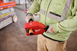 The Milwaukee M12 Brushless Copper Tubing Cutter automatically adjusts diameter to cut Type K, L and M copper pipes from 1.375 to 2.125 in. (OD).
