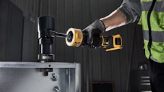 The new products include the 20V MAX* Hydraulic Knockout Tool (DCE600), 20V MAX* XR Brushless Cordless Mid-Size Bandsaw (DCS378) and 20V MAX* XR Brushless Cordless Dual-Trigger Bandsaw (DCS379).