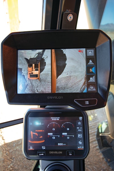 Depending on the machine, AVM systems can offer up to 360 degrees of visibility through the monitor inside the machine’s cab.