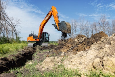 The 2D system allows operators to work off a single plane, such as a straight-line trench, from point A to point B.