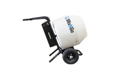The Mix-N-Go mixer features a polyethylene drum designed for removal of dried concrete.
