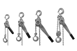The stainless steel hoists are available in 0.25-, 0.75-, 1.5- and 3-ton versions, as well as various lengths.