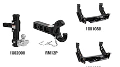 The products include an Adjustable Tri-Ball Hitch for 2-in. Hitch Receivers, a 12-ton Receiver Mount Pintle Hook and a pair of Class 5 Service Body Hitch Receivers.