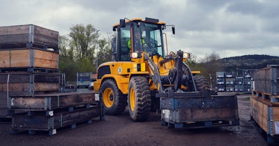 A change for the new L30 and L35 is the addition of an eight-pin harness on the boom, which can be activated by a button on the joystick.