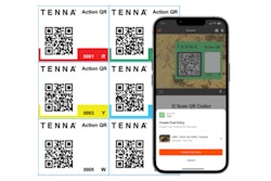 Action QR supports processes by allowing contractors to pre-configure color-coded QR labels which, when scanned by field users, open distinct actions within the Tenna App to facilitate the beginning of a workflow.