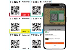 Action QR supports processes by allowing contractors to pre-configure color-coded QR labels which, when scanned by field users, open distinct actions within the Tenna App to facilitate the beginning of a workflow.