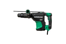 The rotary hammer is equipped with continuous run mode, enabling the user to keep the tool running with the flip of a switch.