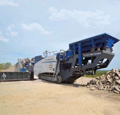 For the materials processing sector, the Wirtgen Group showcased the KLEEMANN MOBIREX MR 110i EVO2 impact crusher.