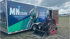 A compact utility loader and power buggy were donated to help make the project easier.