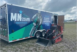 A compact utility loader and power buggy were donated to help make the project easier.