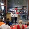 The grand opening featured a keynote address by Riccardo Magni, president and founder of Magni Telescopic Handlers.