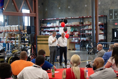 The grand opening featured a keynote address by Riccardo Magni, president and founder of Magni Telescopic Handlers.