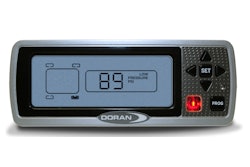 Doran 360OTR tire monitoring systems include visual and audible alerts for low inflation pressure, rapid deflation events and high tire temperatures.