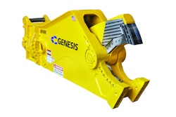 The GRP 480 Rebar Processor features numerous bolt-on wear parts and surfaces for maintenance and jaw protection.