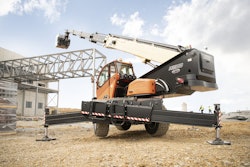 The R11100 has a capacity of 13,000 lbs. and a maximum reach height of 97 ft.
