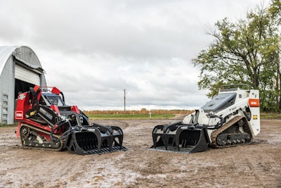 The new mini bucket, mini rock and mini rake grapples are available in 36- and 44-in. working widths.