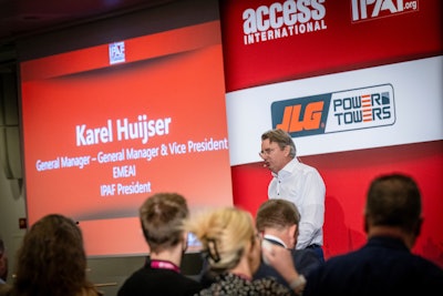 IPAF President, and General Manager for the EMEAI region at JLG, Karel Huijser