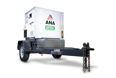 This towable generator is equipped with an Isuzu diesel engine and 25 kWh LTO battery, delivering 70 KVA peak/45 KVA prime power during use.