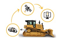 The small electronic sensor installs in a customized pocket in the track link for protection.