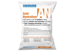 Each 10-lb. bag of Chemsorb Acid Neutralizer can neutralize and absorb up to 2.5 gal of fluid.