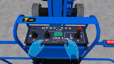 The VR training experience replicates actual machine sounds, timing and other specs based on Genie’s engineering documentation.