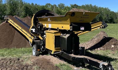 The Model 68D is powered by a 25-hp diesel engine and comes equipped with a 2-yd hopper.