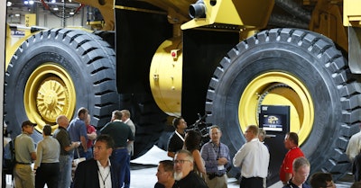 Attendees exploring the outdoor exhibits.