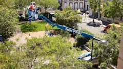 This lightweight, electrified telescopic boom lift in the 60-foot height class can be used indoors and outdoors.