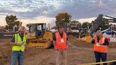 Contractor Thomas Karczmarczyk with the John Deere team during Utility Expo.