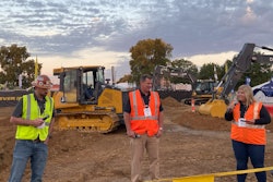 Contractor Thomas Karczmarczyk with the John Deere team during Utility Expo.