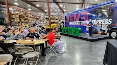 Weiler’s president and CEO, Pat Weiler thanked employees for the hard work and dedication during the AEM Manufacturing Express stop on July 1 in Knoxville, Iowa.