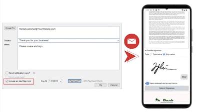 The solution allows individuals to capture signatures on bids from clients, as well as move to paperless operations.