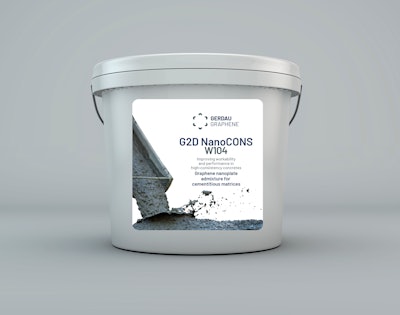 The first product in the NanoCONS line, NanoCONS W104, is a water-based graphene nanoplate admixture that can be applied to cementitious matrices.