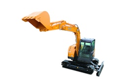 With a bucket digging force is nearly 15,000 lbs., the HD308 is powered by a 57-hp Yanmar engine for reliable performance under heavy loads.