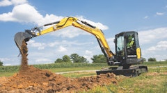 Designed for small- to medium-sized construction companies, landscapers, municipalities and farmers, the E70D can handle a variety of tasks — from digging and grading to material handling.