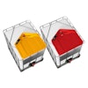 The Falcon IBC Funnel, measuring approximately 31 x 29 x 7 in. with a four-gallon capacity, is engineered from chemically resistant polyethylene (PE) for durability and safety when handling various substances.