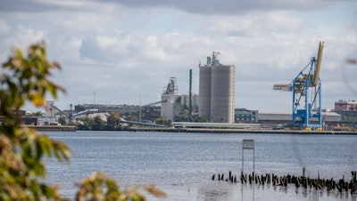 The Heidelberg Materials Camden, New Jersey, slag grinding plant. In June 2024, the company converted its Speed, Indiana, cement plant to a slag grinding facility.