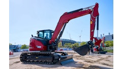 Powered by a 72-hp Yanmar Tier 4 Final diesel engine, the SV100-7 achieves a maximum dig depth of 14 ft., 11 in.