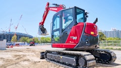 The 18,122-lb. ViO80-7 features 18 percent more power over its predecessor with its new 67-hp Yanmar Tier 4 Final diesel engine.