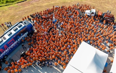 The groundbreaking event was kicked off by Kevin Smith, vice president of Ditch Witch, with welcoming remarks to the nearly 1,000 attendees.