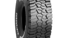 The heavy-duty tires offer performance in rugged outdoor work areas.