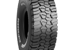 The heavy-duty tires offer performance in rugged outdoor work areas.