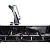 With an 11-in. chute diameter, the new snow blower attachment is built to evacuate high volumes of snow.