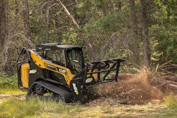 Powered by a 74-hp Tier-4 Final Yanmar engine, the 9,645-lb. VT-80 Forestry offers a 2,800-lb. rated operating capacity.