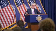 Chair Jerome Powell answers reporters' questions at the Federal Open Market Committee press conference on Sept. 18, 2024.